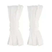2pair Double Layers Flat Shoelaces White for Sneakers Boots 24 36 45 60 63 Inch