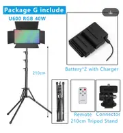U800 RGB Photo Light LED Photo Studio Light Camera Phone Video Recroding RGB Panel Lamp LED Vdieo Light for YOUTUBE Tiktok LIVE U600-21BT 2 Battery