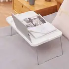 Computer Table Portable Folding Laptop with Non-slip Legs Cup Holder Stable