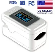 Fingertip Pulse Oximeter Blood Oxygen SpO2 Monitor Pulse & PI Rate - White