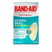 Band-Aid Hydro Seal Blister Heels Hydrocolloid Bandages Dual Action 6 ct 12 Pack