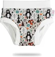 Petit Lulu Training Overtrousers Size L (14.5-19 kg) Fluffy Organic Baby Training Pants Washable & Reusable Trainer Cloth Nappies Made in EU (Forest Friends)
