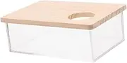 SEWOART Clear Hamster Sand Bath Box Bathroom for Gerbils Chinchillas Easy to Clean Transparent Design for Play Rest Hygiene