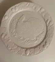 Potter’s Studio White Turkey 10.75” Dinner Plate Set of 6 New