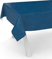 Oilcloth Tablecloth Wax Tablecloth Washable Garden Tablecloth Round Oval Square 120 x 140 cm Cut Edge Marble Blue