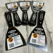 5 Hyde Tools 3.5 Inch Flex Drywall Joint Putty Knife Black/Silver Made in Canada
