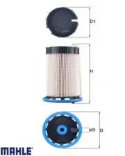 Mahle KX 592 Fuel Filter for Audi Q3 VW Cc B7 Passat B7 Tiguan Van _ New (for: Audi)