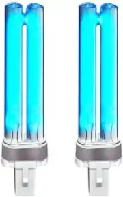 CNZ 9W UVC Replacement Bulb G23 Base for Aquarium Pond Filter UV Clarifier, 2-Pa