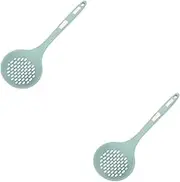 UTHCLO 2pcs Cooking Utensils Set Strainer Spoon Silicone Colander Spoon Slotted Food Serving