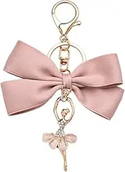 [YangQian] Bow Keychain for Car Keys Purse Backpack Handbag Accessories Charms Girls Women Key Chain Decorations Wallet Pendant Keychain
