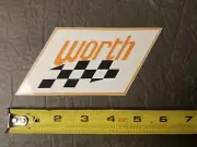 WORTH RACING VINTAGE AUTOMOTIVE RACING DECAL / STICKER