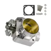 70mm Aluminum Car Turbo Throttle Body For Mitsubishi Evo 4 5 6 Uprated Silver