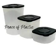 Tupperware New Fresh N Cool Food Containers ~ Storage Containers Black Seals