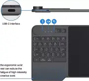 Inspiroy Keydial KD200 Bluetooth 5.0-Wireless Graphics Drawing Tablet