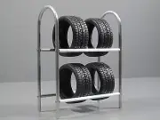 Aluminum Tire Wheel Rim Rack simulation for 1/10 Tamiya Remote Car Yokoma HPI