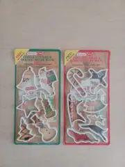Lot Of 2 Sets Of Durkee Cookie Cutters Chrsitmas New In The Box