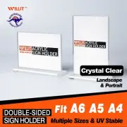 A6A5 A4 Double Side Retail Sign Holder Ad Display Stands Hotel Menu Poster Frame