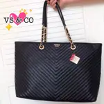 💖VS & CO💖美國代購 維多利亞的秘密 VS 新款玫瑰金鏈條黑色大容量托特帆布包