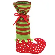 6PCS Dot Pattern Sock Christmas Dinner Table Decoration Candy Bag