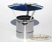 4" (100mm) Stainless Steel Cowl/ Rain hat/ cap flue Wood stove/ oven/ heater