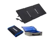 Kings 70W Solar Panel Charger + 12Ah Lithium Portable Power Pack + Canvas Bag