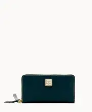 Dooney & Bourke Pebble Leather Large Zip Around Wristlet FITS PLUS PHONES