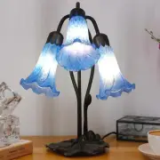 Lily Lamp Tiffany Style Table Lamp 16 Inch Tall Tulip Flower Accent Desk lamp...