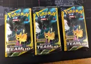 Pokemon Sun & Moon Team Up Pikachu Art Booster x 3 Pack New Sealed
