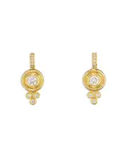 Temple St. Clair 18K Yellow Gold Classic Diamond Drop Earrings