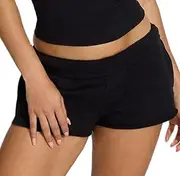 [Seyurigaoka] Women Y2K Low Rise Sweat Shorts Summer Cute Low Waist Wide Leg Mini Shorts Casual Basic Lounge Shorts