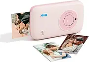 HPRT CP2100 Portable Photo Printer for iPhone & Android, 2.1x3.4 Mini Instant Color Printer, Bluetooth 5.0, Type-C Charging, Dye-Sublimation Tech, Initial 10 Sheets Included, Pink