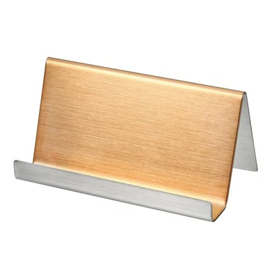 3.5x2x1.8 Inch Business Card Holder Office Name Cards Display Stand Rose Gold