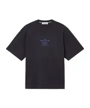 2100037 Combed cotton logo-plaque T-shirt S,XL,L,M,XXL dark blue