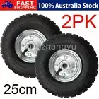 2x 10" REPLACEMENT TROLLEY WHEEL WHEELS PUNCTURE HAND CART WHEELBARROW