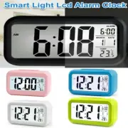 1-2pc Digital Clock LCD Electronic Alarm Clock English Alarm Clock Temperature#
