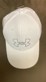 Under Armour Mens UA Iso-Chill White Golf Driver Mesh Hat Adjustable Back OSFM