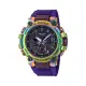 【CASIO G-SHOCK】北極光太陽能藍牙雙顯運動腕錶-極光紫/MTG-B3000PRB-1A台灣總代理公司貨享一年保固