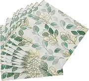 60 Sheets Printed Party Napkins Soft Absorbent Napkins for Showers Present Giving and Festival Celebrations Versatile Table Decor with Unique Leaf Design