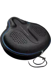 X Wing Bicycle Saddle Seat Memory Foam Padded Cover - Fits Stationary, Spin....