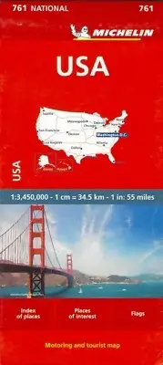 Michelin Road Map of the USA, United States, Michelin Map # 761 - 2023 edition