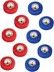 DRESSOOS 10pcs Mini Shuffleboard Pucks Boys and Girls Portable Indoor Tabletop Curling Game to Hand-Eye Coordination Compact for Family Fun