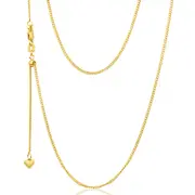9ct Yellow Gold Silver Filled Extend 45cm Curb Chain 40 Gauge