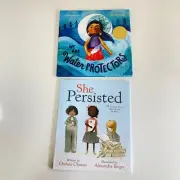 She Persisted & We Are Water Protectors Hardcover NEW Children's Picture Books