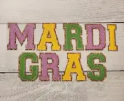 Mardi Gras Ready to Press Heat Transfer Screen Print DTF