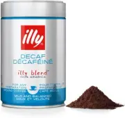 illy Decaffeinated Ground Coffee, 250 g - Smooth and Balanced Decaf Blend - 100%