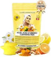 Premium Kojic Acid and Turmeric Cleansing Pads Turmeric Kojic Acid Cleansing