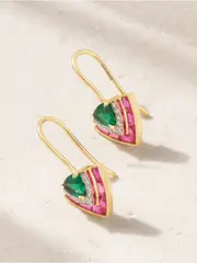 [Emily P. Wheeler] Emily P. Wheeler - + Net Sustain Tiered 18-karat Recycled Gold Multi-stone Earrings - One size One size Gold