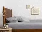 600TC 1 Pc Elastic Band Cotton Premium Fitted Bed Sheet with 15" Pocket Silver