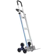 Stair Climbing Cart, 250 kg Load Capacity, Aluminum Hand Truck Dolly with Dual Handles, Integrated Frame & Nonslip Rubber Wheels, Multipurpose Stair Climber for Warehouse Shopping