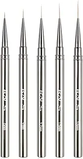 KADS Metal Handle Fine Liner Nail Brush 5 Sizes to Choose 6mm/9mm/12mm/15mm/18mm Ultra-Thin Bristles Drawing Smudging Framing Lining (12mm)